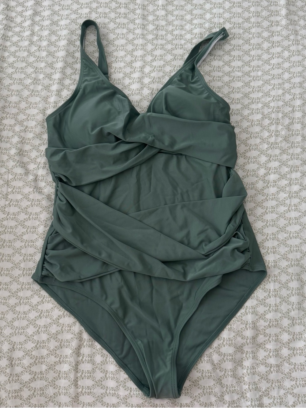Women's One-Piece Swimsuit in Sage Green size M